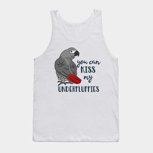 You can kiss my underfluffies African Grey parrot Tank Top